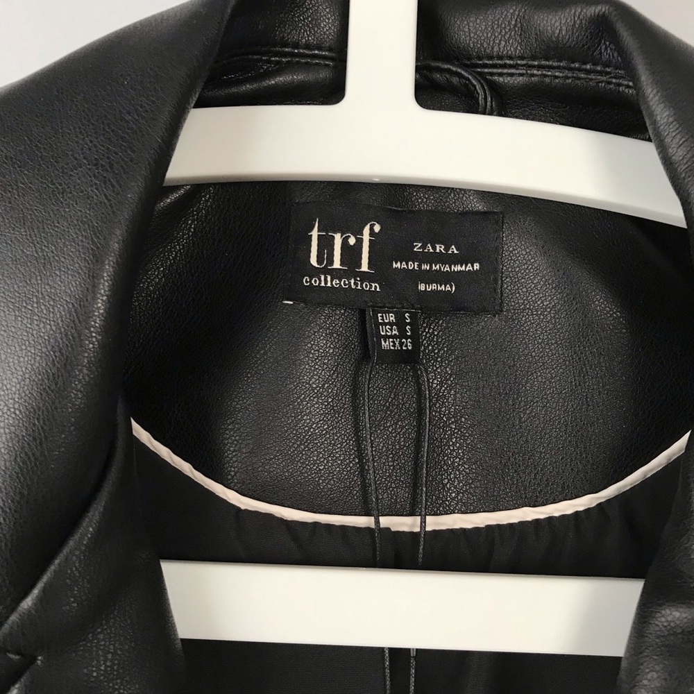 Zara TRF trafaluc leather jacket motorcycle NEW - Picture 7 of 7